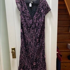 Black and Pink Floral Dress